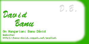 david banu business card
